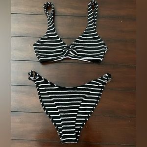Black and White Full bikini set